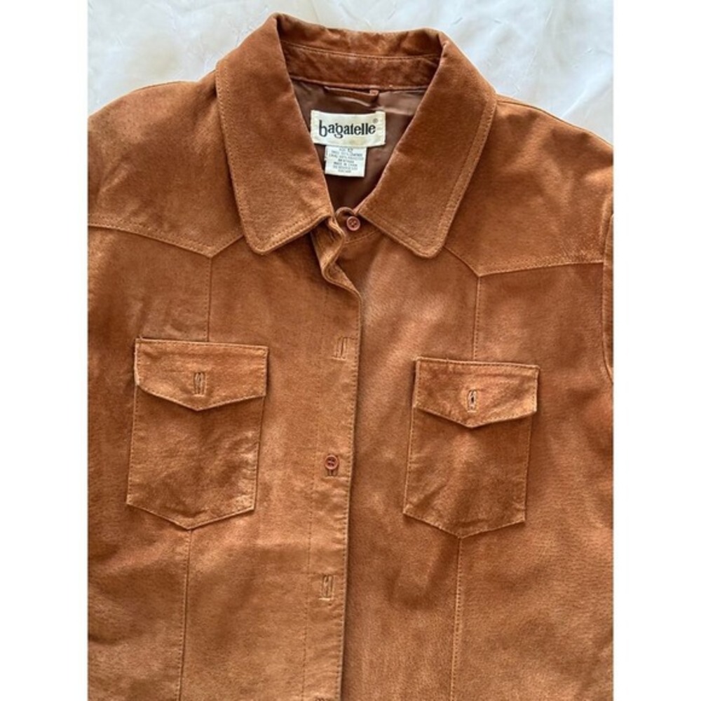 Vintage Genuine Suede Western Leather Shacket Size 12 Penny Lane Style - Picture 4 of 11